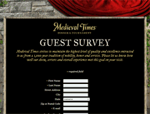 Tablet Screenshot of guestsurvey.medievaltimes.com